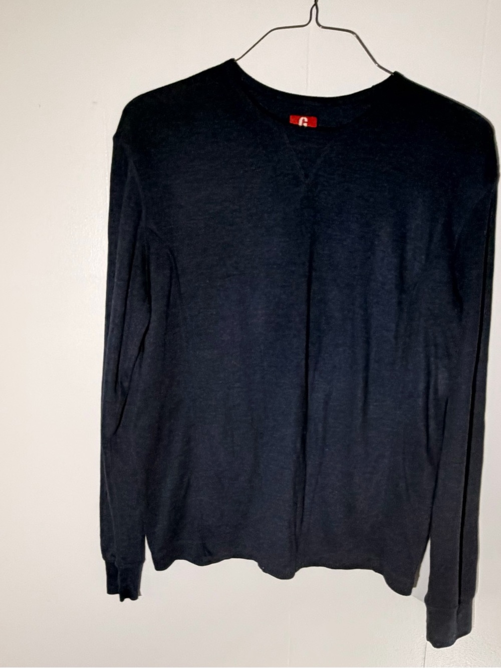 Guess Men's Long Sleeve Crewneck Sweater - Dark Blue